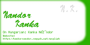 nandor kanka business card